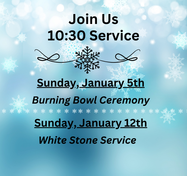 Sunday services at Unity